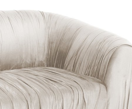 Sofá Drapê  Veludo Creme | Westwing