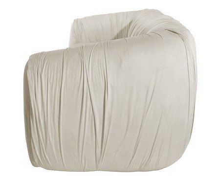 Sofá Drapê  Veludo Creme | Westwing