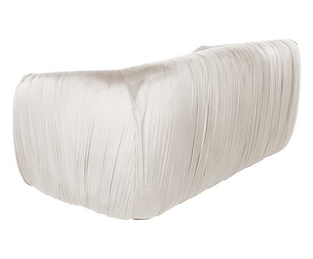 Sofá Drapê  Veludo Creme | Westwing