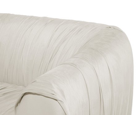 Sofá Drapê  Veludo Creme | Westwing
