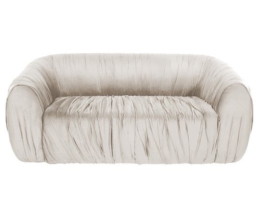 Sofá Drapê  Veludo Creme, multicolor | WestwingNow
