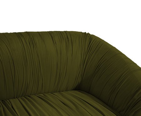 Sofá Drapê em Veludo Verde Oliva | Westwing