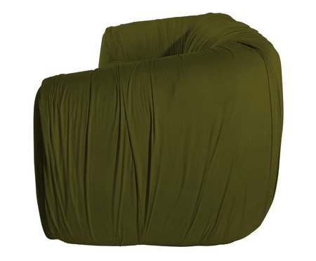 Sofá Drapê  Veludo Verde Oliva | Westwing