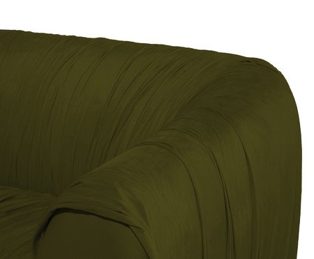 Sofá Drapê  Veludo Verde Oliva | Westwing