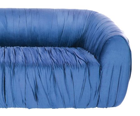 Sofá Drapê  Veludo Azul | Westwing