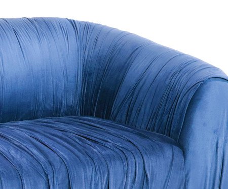 Sofá Drapê  Veludo Azul | Westwing