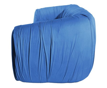 Sofá Drapê  Veludo Azul | Westwing