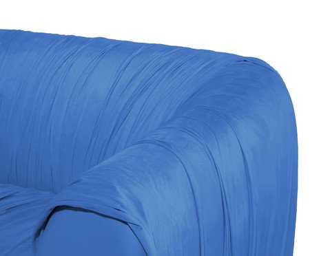 Sofá Drapê  Veludo Azul | Westwing