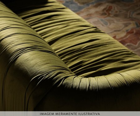 Sofá Drapê 3 Lugares Veludo Terracota | Westwing