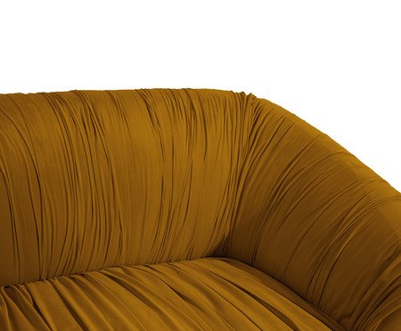 Sofá Drapê 3 Lugares Veludo Terracota | Westwing