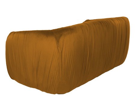Sofá Drapê 3 Lugares Veludo Terracota | Westwing