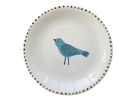 Prato de Sobremesa Passarim Azulzim, white | WestwingNow