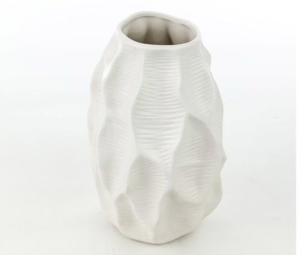 Vaso Decorativo Slit Branco Fosco | Westwing
