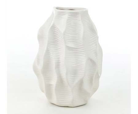 Vaso Decorativo Slit Branco Fosco | Westwing