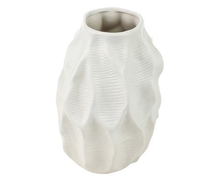 Vaso Decorativo Slit Branco Fosco | Westwing
