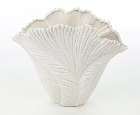 Vaso Decorativo Lily Branco Fosco | Westwing