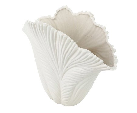 Vaso Decorativo Lily Branco Fosco | Westwing