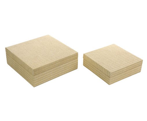 Jogo de Caixas Decorativas Meli Bege, beige | WestwingNow