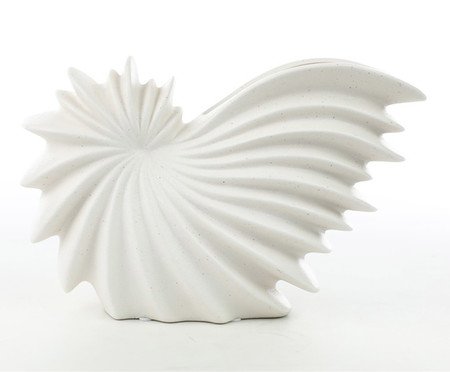 Vaso Decorativo Concha Branco Fosco | Westwing