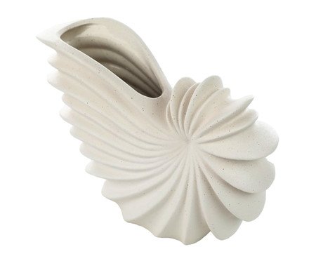 Vaso Decorativo Concha Branco Fosco | Westwing