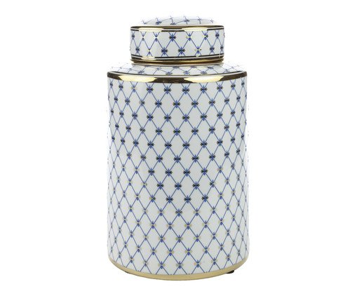 Potiche Decorativo Redondo Lily Ii, blue | WestwingNow