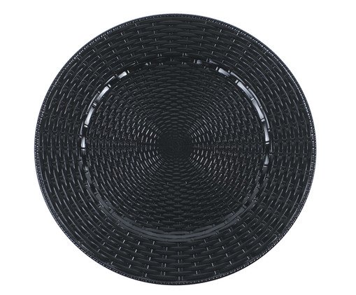 Sousplat Trama Preto, black | WestwingNow