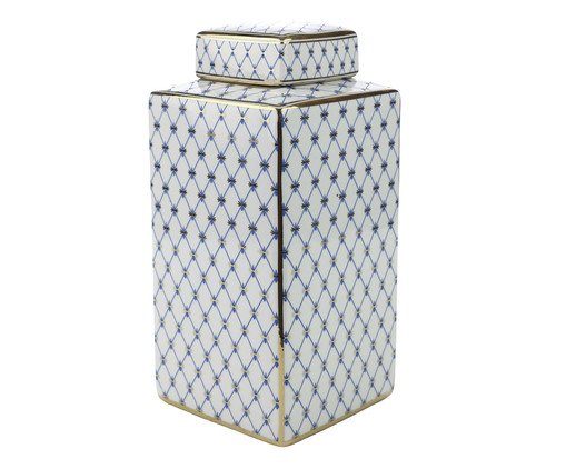 Potiche Decorativo Quadrado Lily Ii, blue | WestwingNow