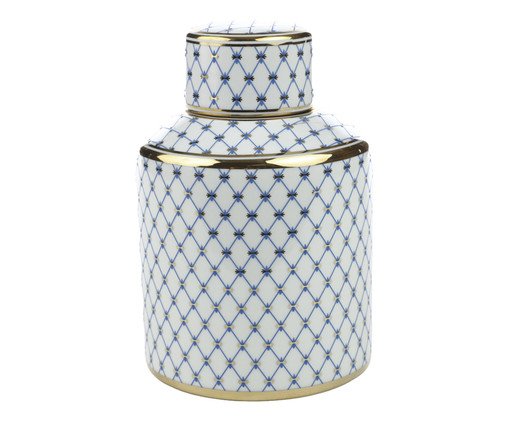 Potiche Decorativo Redondo Lily Iii, blue | WestwingNow