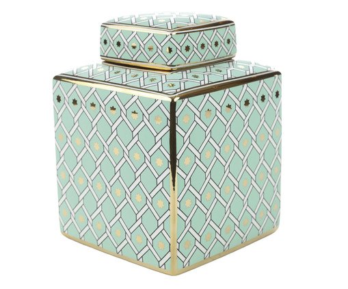 Potiche Decorativo Quadrado Carrie I, green | WestwingNow