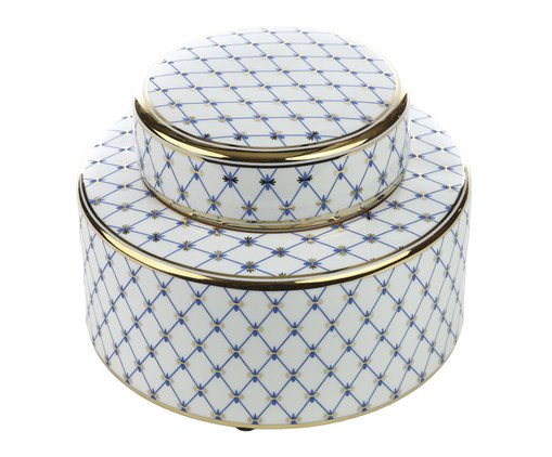 Potiche Decorativo Redondo Lily I, blue | WestwingNow