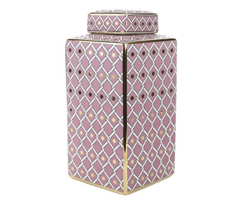 Potiche Decorativo Quadrado Holly Ii, pink | WestwingNow