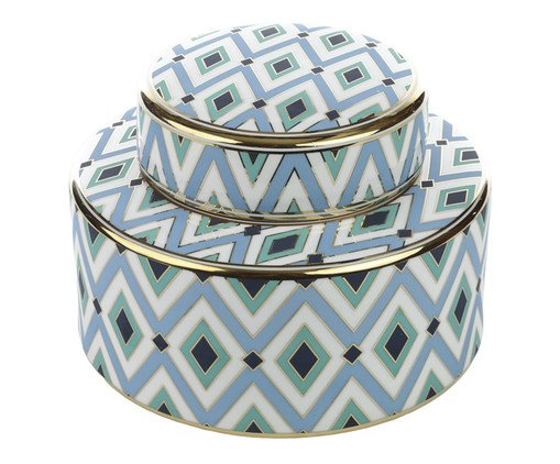 Potiche Decorativo Redondo Marry I, blue | WestwingNow