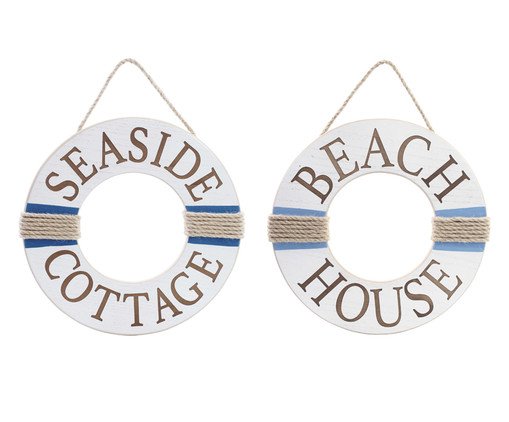 Jogo de Decorativo de Parede Casa de Praia, white | WestwingNow
