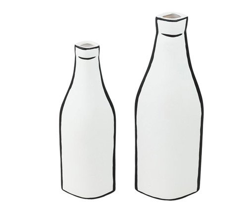 Jogo de Vaso Estampa 2D Garrafa, white | WestwingNow