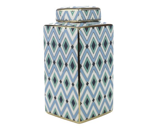 Potiche Decorativo Quadrado Marry Ii, blue | WestwingNow