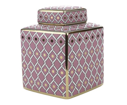 Potiche Decorativo Quadrado Holly I, pink | WestwingNow