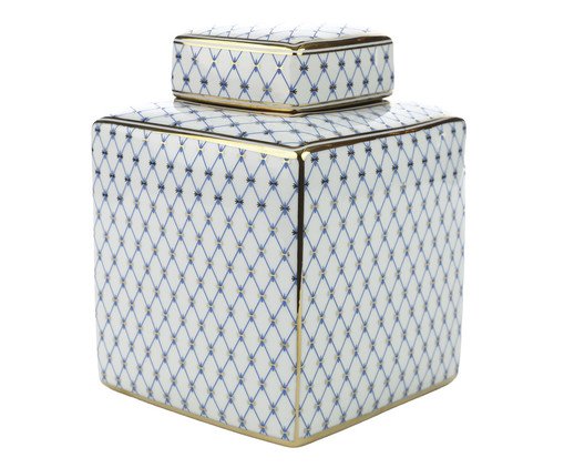 Potiche Decorativo Quadrado Lily I, blue | WestwingNow
