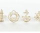 Jogo de Anéis para Guardanapo Doca Branco e Dourado, white | WestwingNow