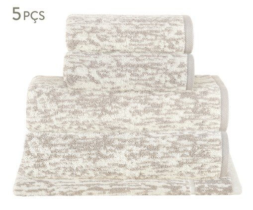Jogo de Toalhas Mezcla Cinza - 5 Pçs, grey | WestwingNow
