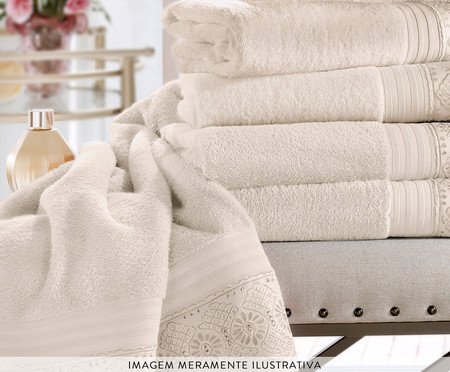Toalha Banhão Cristal Roma Marfim | Westwing