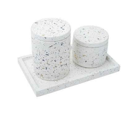 Jogo para Bancada Granilite Branco Mesclado | Westwing