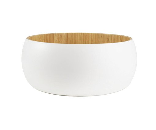 Saladeira em Bambu Hailey Branco, multicolor | WestwingNow