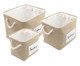 Jogo de Cestos Storage Quadrado Bege, multicolor | WestwingNow