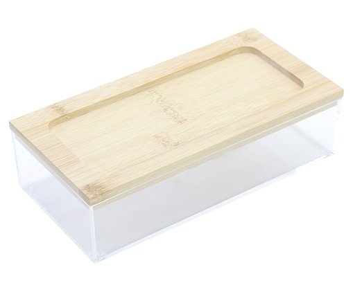 Caixa Organizador com Tampa em Bambu - Retangular, multicolor | WestwingNow
