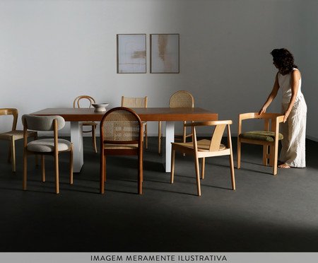 Poltrona Isla  Walnut e Palhinha Natural | Westwing