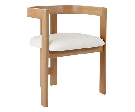 Cadeira Oka  Natural e Off White | Westwing