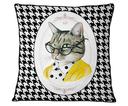 Capa de Almofada em Veludo com Vivo Cat