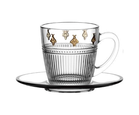 Jogo de Para Café Pequenos Voadores Pintado Mão Âmbar | Westwing