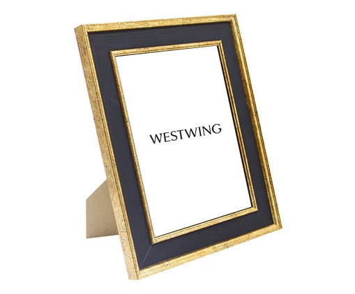 Porta Retrato Frame Dourado e Preto, gold | WestwingNow