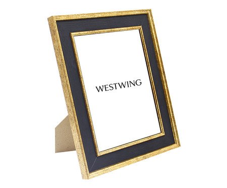Porta Retrato Frame Dourado e Preto | Westwing